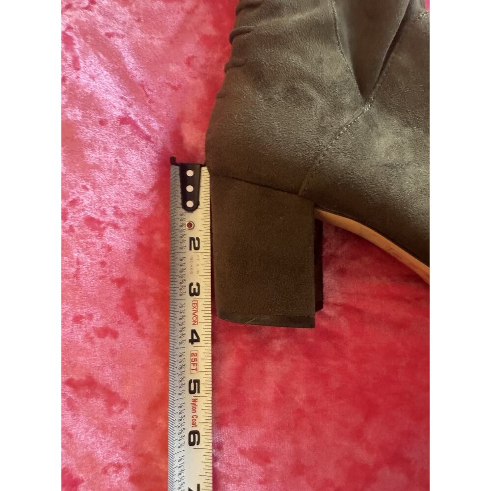 Aldo Over-the-knee Boots Block Heel Forest Green Lace Up Women's US 8 - Picture 3 of 9